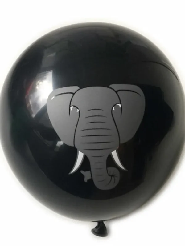 Danefæ Balloons - 10 Stk Black ELEPHANT | Festudstyr