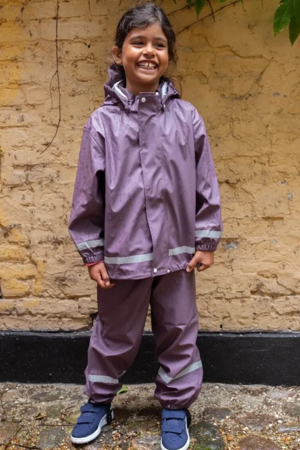 Danefæ BIFROST - Ariel Rain Grey Plum | Børn Regntøj | Regntøj