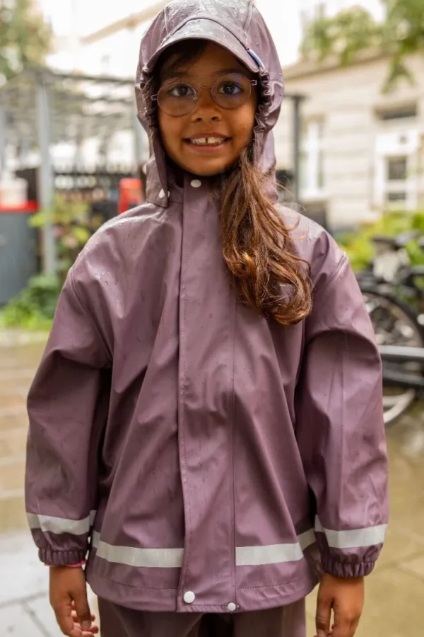 Danefæ BIFROST - Ariel Winter Rain Grey Plum | Børn Regntøj | Regntøj