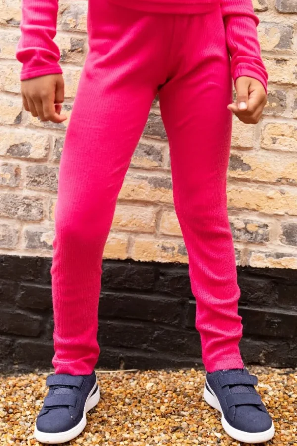 Danefæ BIFROST - Sirop Leggings Hot Pink Rib | Børn Leggings | Leggings