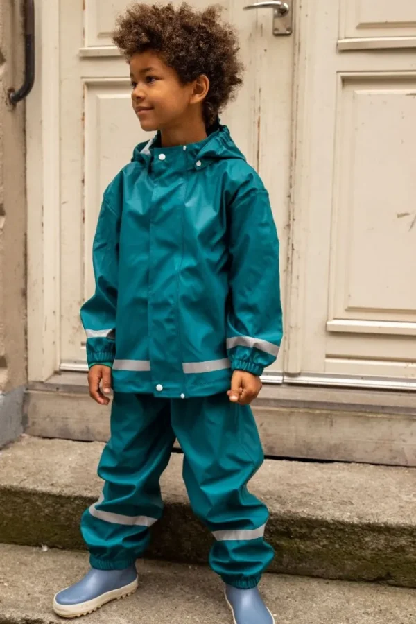 Danefæ BIFROST - Triton Winter Rain Vintage Petrol | Børn Regntøj | Regntøj