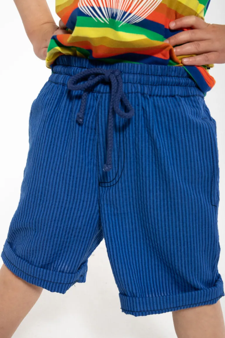 Danefæ Danalfred Searsucker Shorts Deep Marine/Klein Blue | Børn Shorts