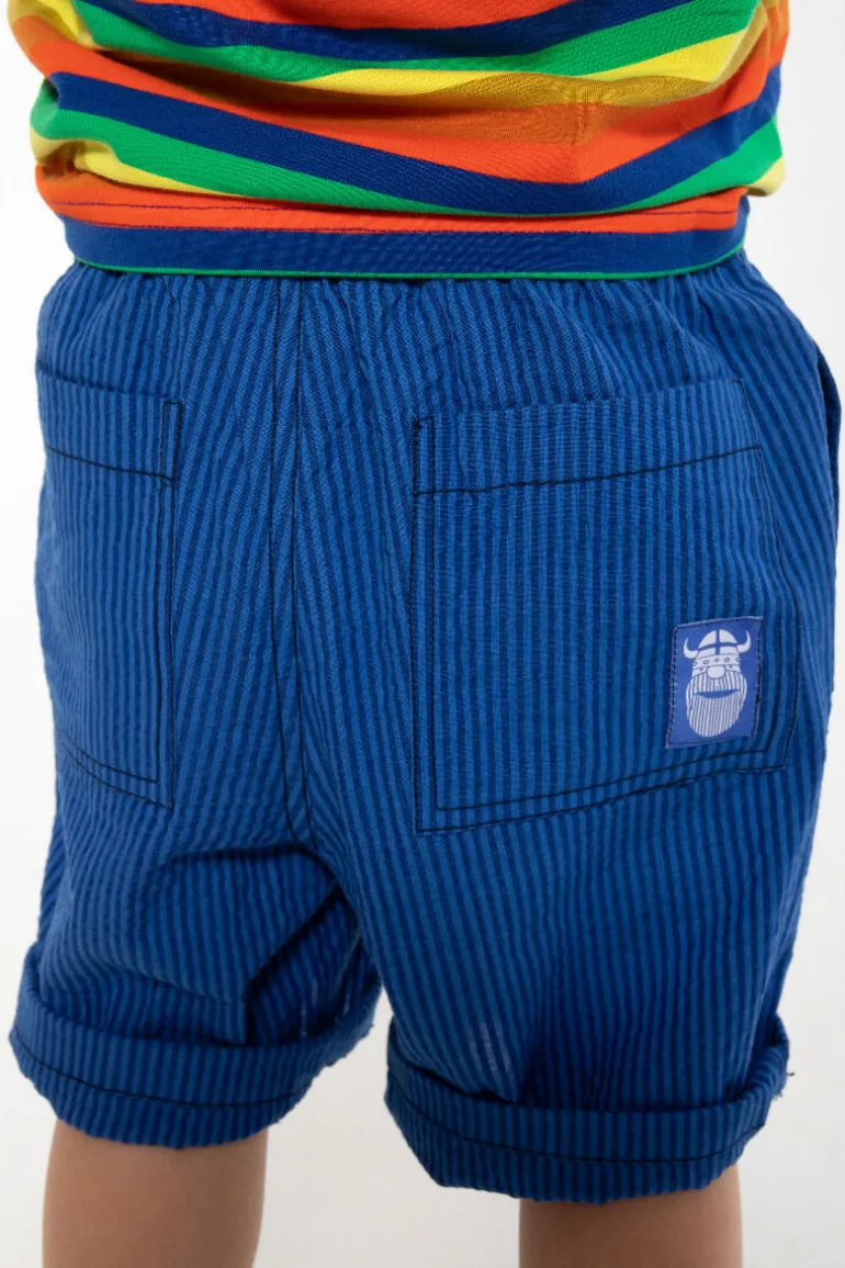 Danefæ Danalfred Searsucker Shorts Deep Marine/Klein Blue | Børn Shorts