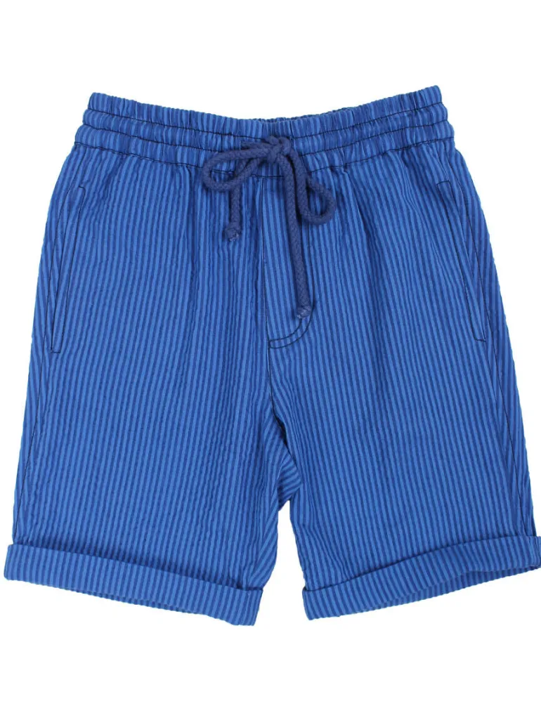 Danefæ Danalfred Searsucker Shorts Deep Marine/Klein Blue | Børn Shorts