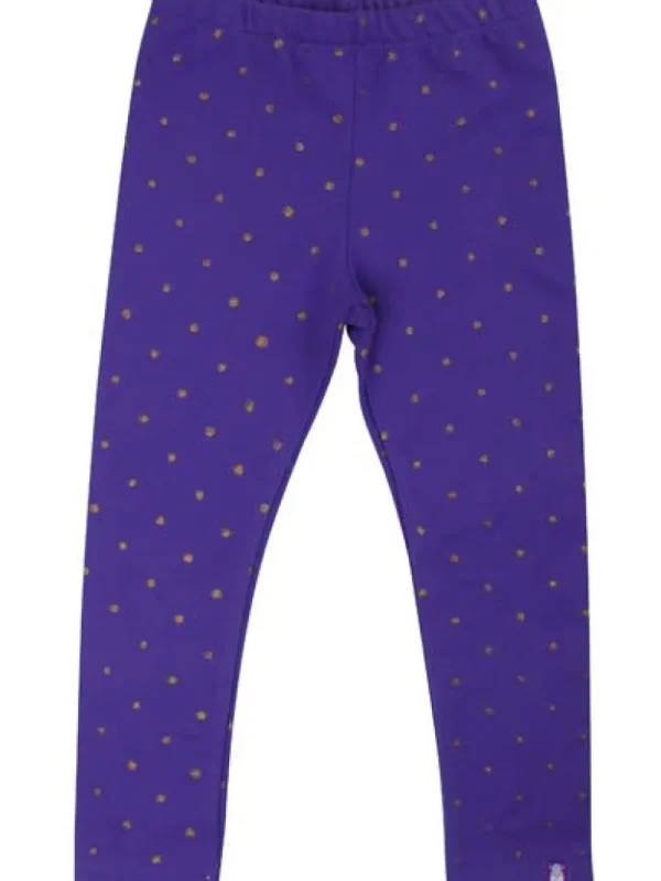 Danefæ Danandrea Warm leggings Purple Blue Gold SMALL DOTS | Leggings
