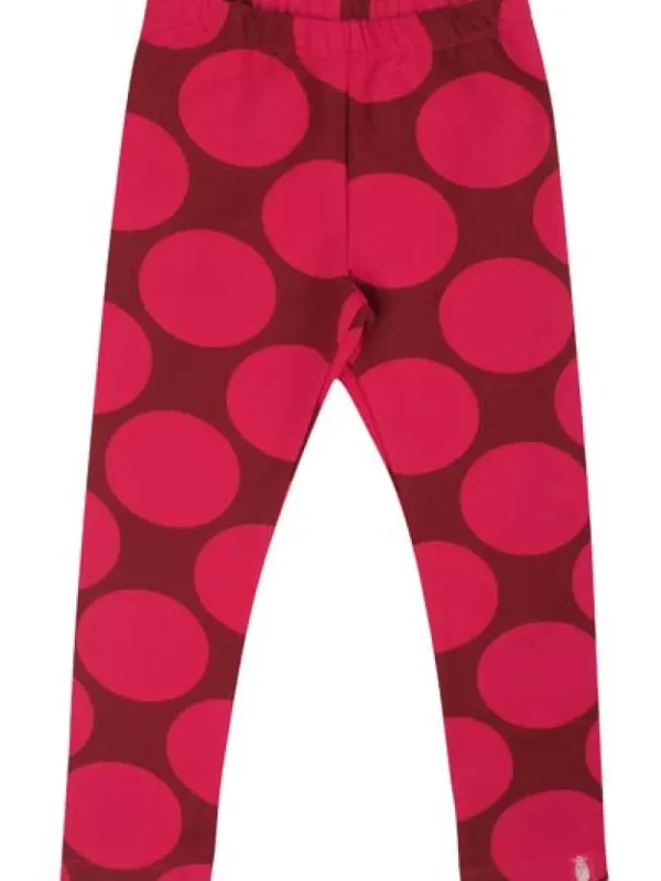 Danefæ Danandrea Warm leggings Rust Red/Love Pink MEGA DOTS | Leggings