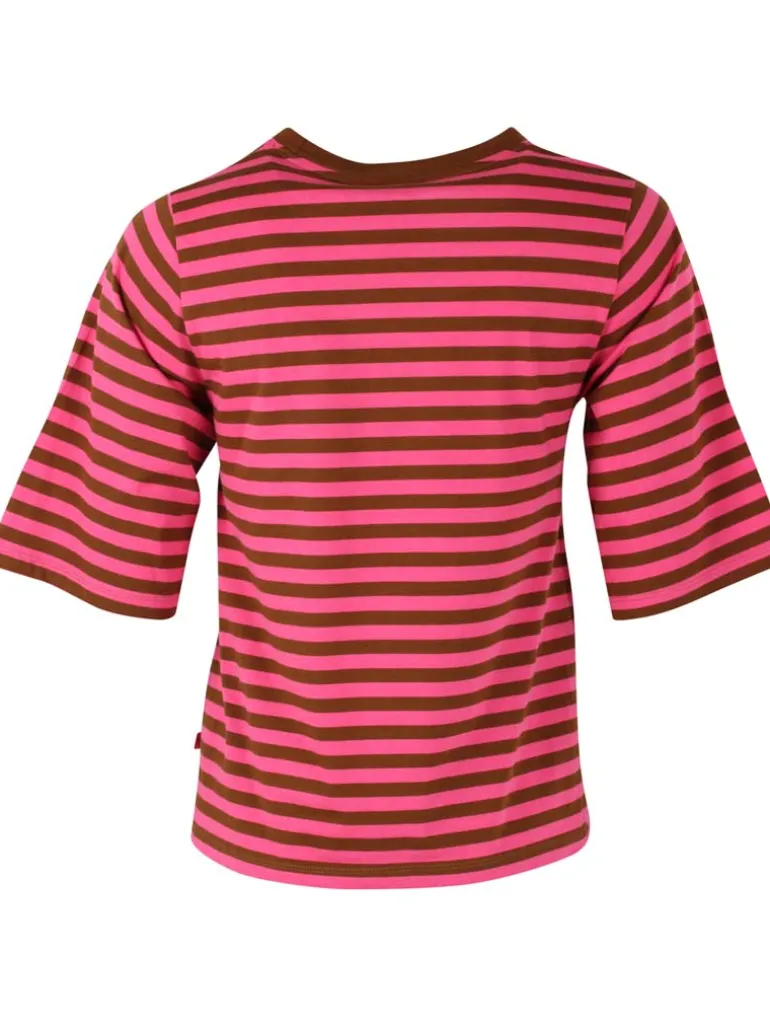 Danefæ Danebasic Glad Tee Tobacco/Bright Pink | Dame T-shirts