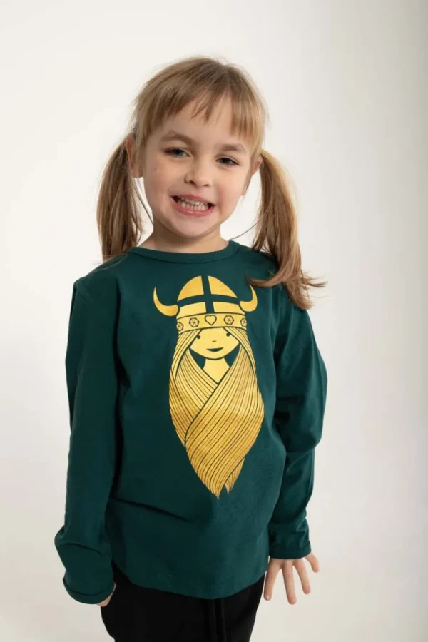 Danefæ Danebasic Longsleeve Dark Slate FREJA (GLITTER) | Børn Bluser