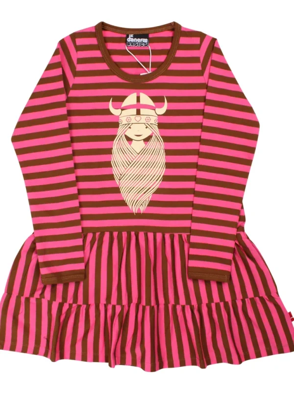 Danefæ Danebasic Miva Dress Bright Pink/Tobacco FREJA | Børn Kjoler
