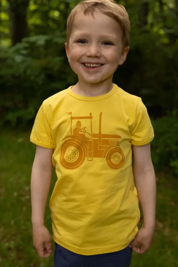Danefæ Danebasic SS Faded Yellow TRAKTHOR | Børn T-shirts