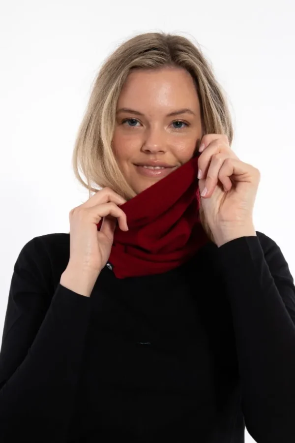 Danefæ Danebest Friend Merino Neckwarmer Dark Red | Dame Tørklæder