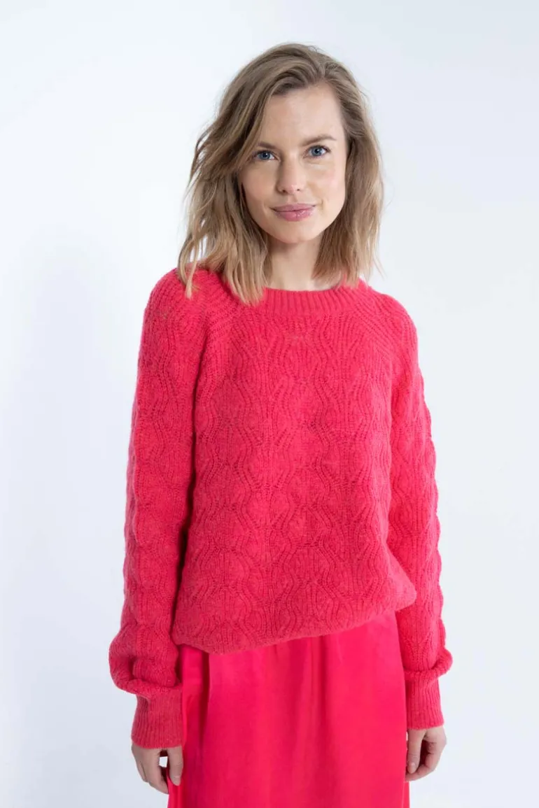 Danefæ Danebirdie Wool Sweater Power Pink | Dame Strik