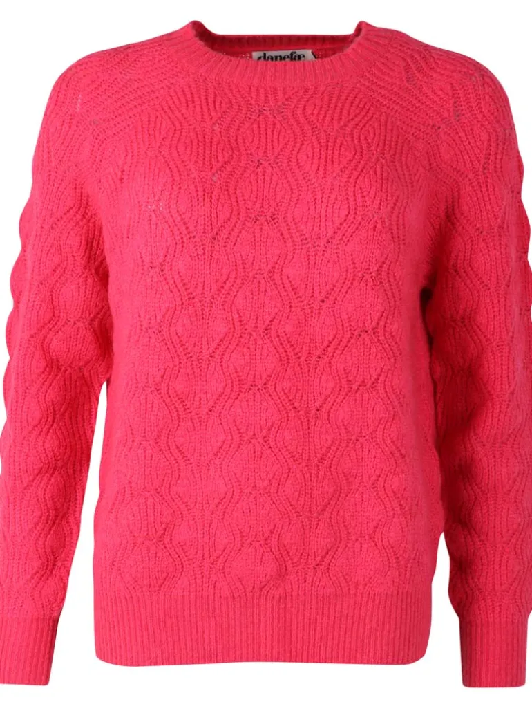 Danefæ Danebirdie Wool Sweater Power Pink | Dame Strik
