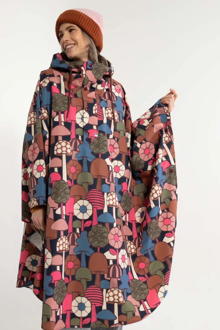 Danefæ Danebodil Rainponcho Dk Navy MYKOLOGI | Dame Regnfrakker