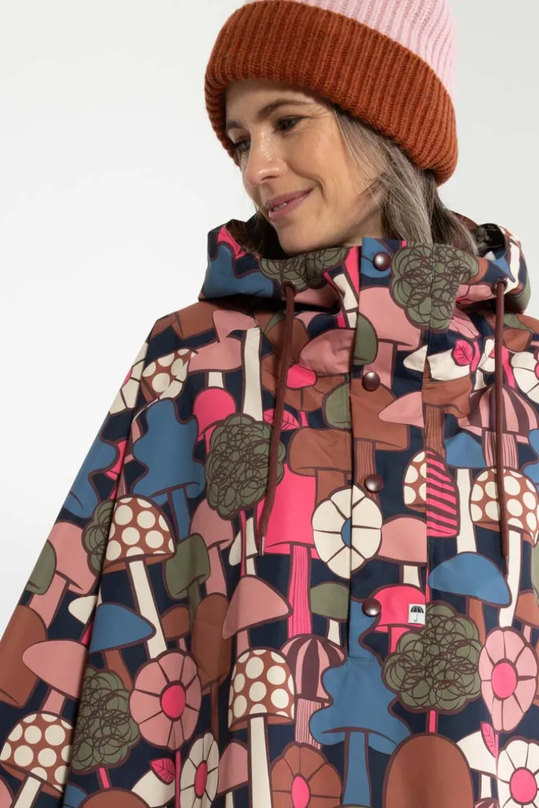 Danefæ Danebodil Rainponcho Dk Navy MYKOLOGI | Dame Regnfrakker