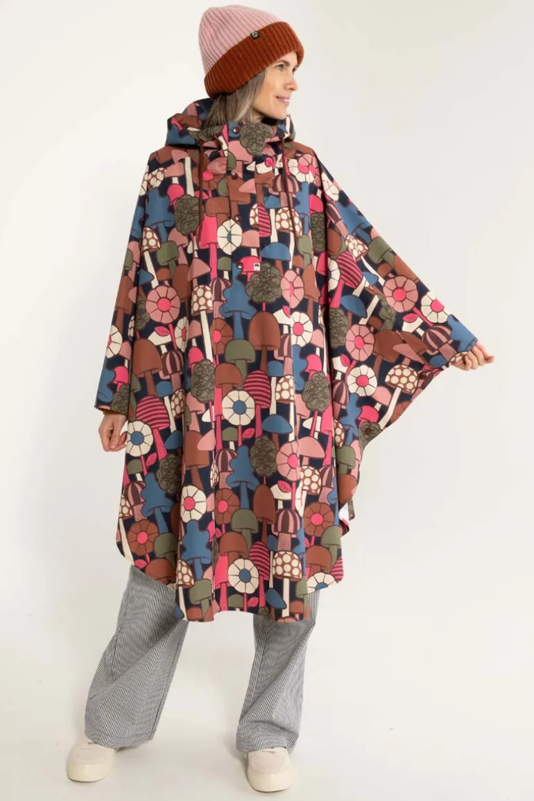 Danefæ Danebodil Rainponcho Dk Navy MYKOLOGI | Dame Regnfrakker