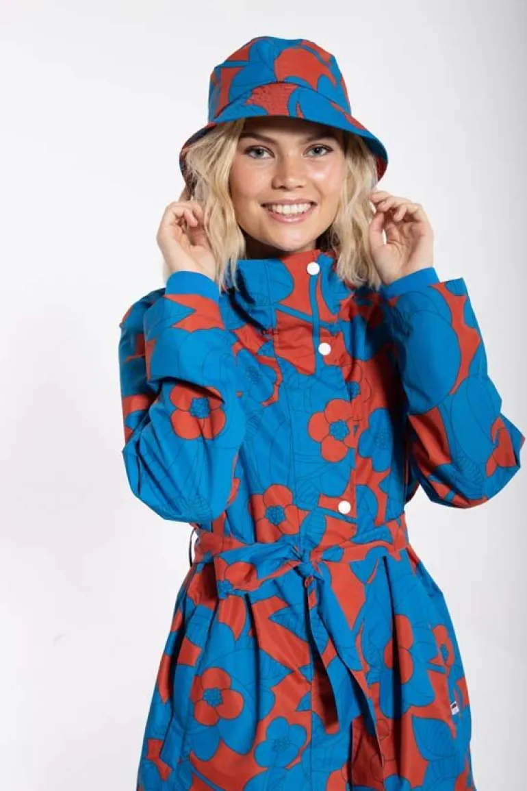 Danefæ Danebucket Rain Hat Rust/Warm Indigo BLOOM BOOM | Dame Regnfrakker