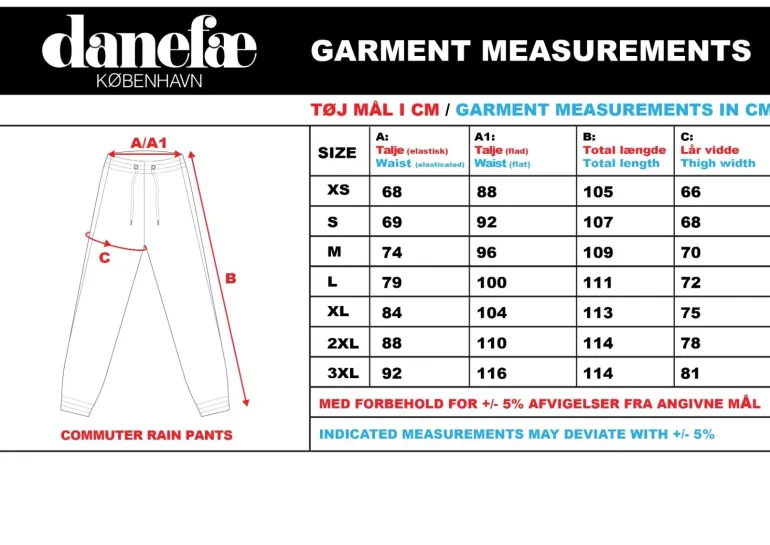 Danefæ Danecommuter Rain Pants Black | Dame Regnbukser