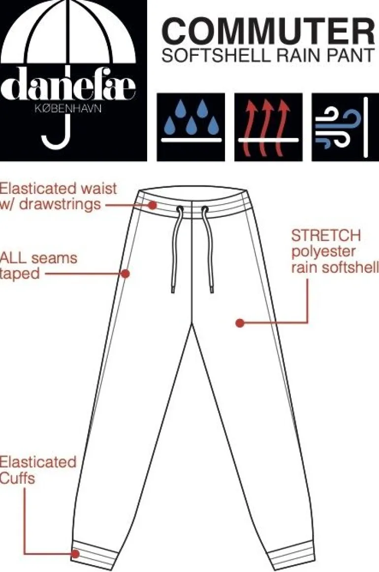 Danefæ Danecommuter Rain Pants Dk Navy | Dame Regnbukser