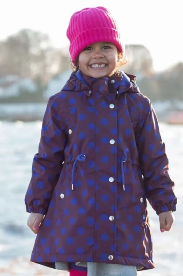 Danefæ Danecookie Winter Jacket Dark Bdx/Purple Blue DOTS | Børn Vinterjakker
