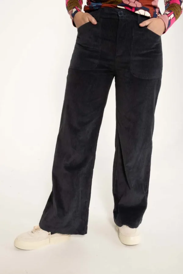 Danefæ Danedaisy Cord Stretch Pants Dark Navy | Dame Bukser