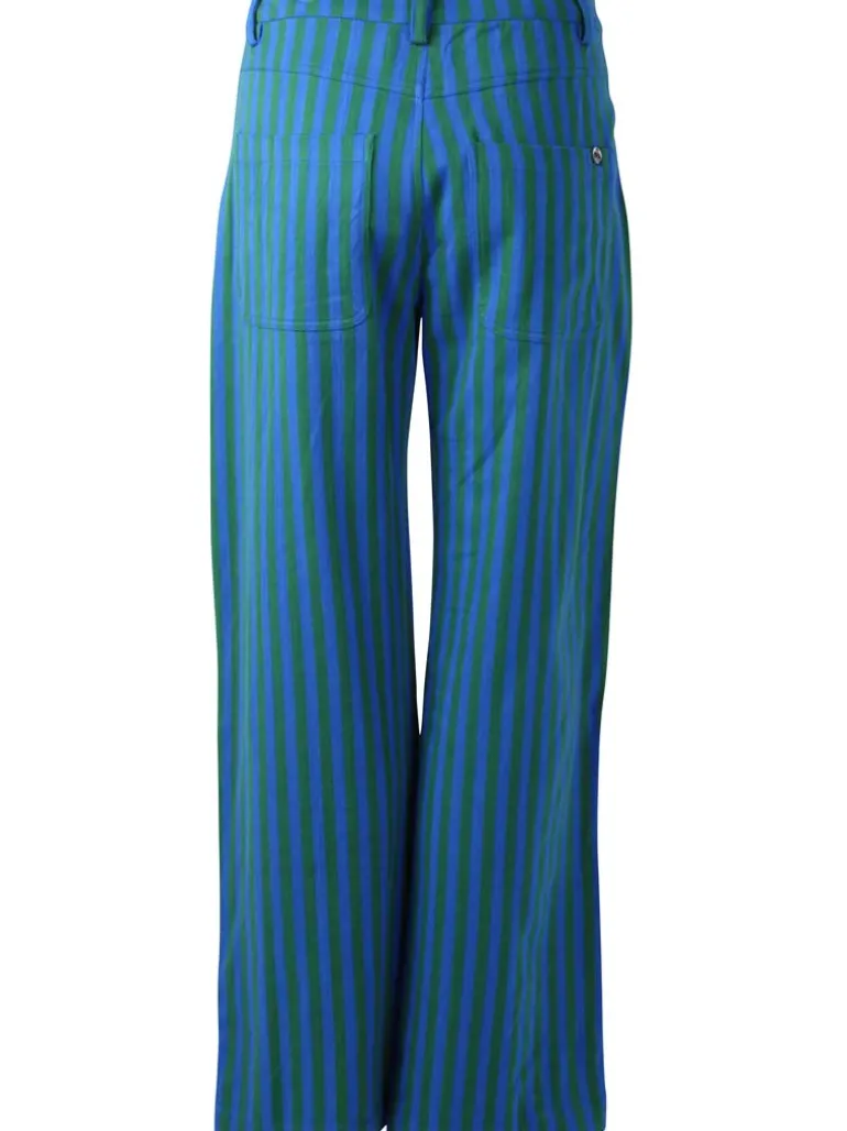 Danefæ Danedaisy Light Canvas Pants Dark Pine/Deep Blue | Dame Bukser