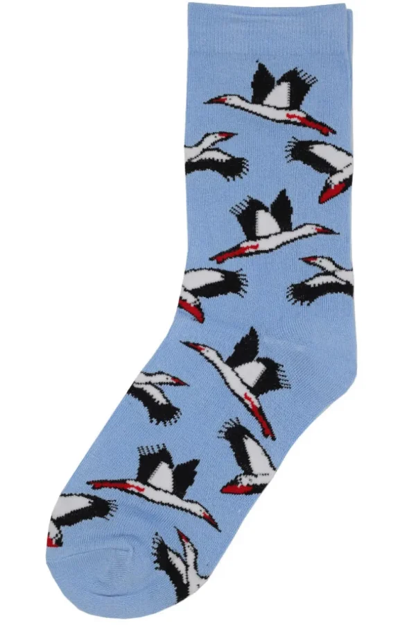 Danefæ Danedanmark Kids Socks Lt Blue STORKS | Børn Strømper