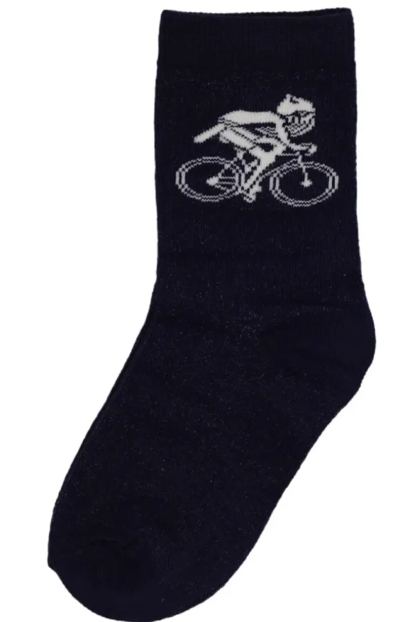 Danefæ Danedanmark Kids Socks Navy BIKING VIKING | Børn Strømper