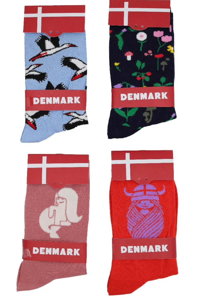 Danefæ Danedanmark Ladies Socks Bright Red FREJA | Dame Strømper