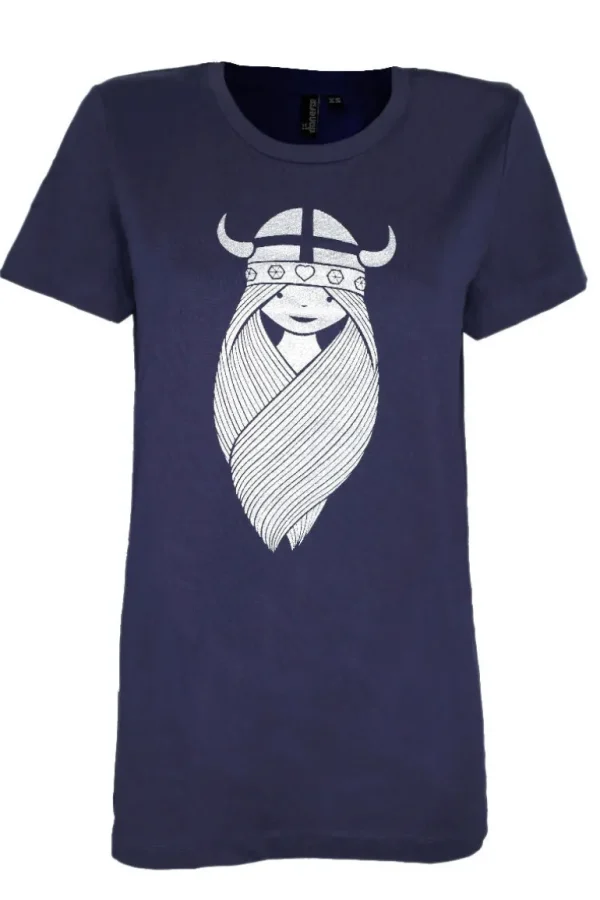 Danefæ Danefavorito Tee X Navy FREJA (white) | Dame T-shirts