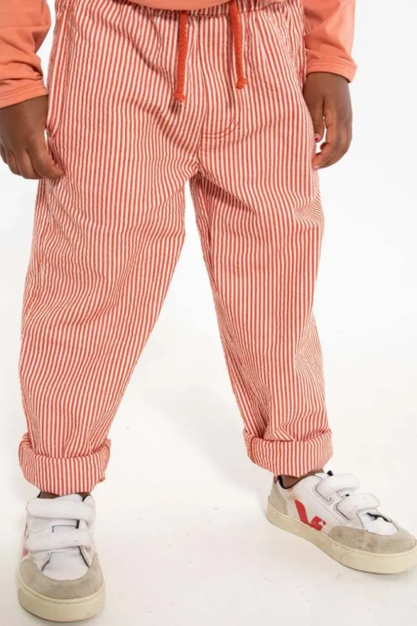 Danefæ Danefrede Searsucker Pants Chalk/Bright Red | Børn Bukser