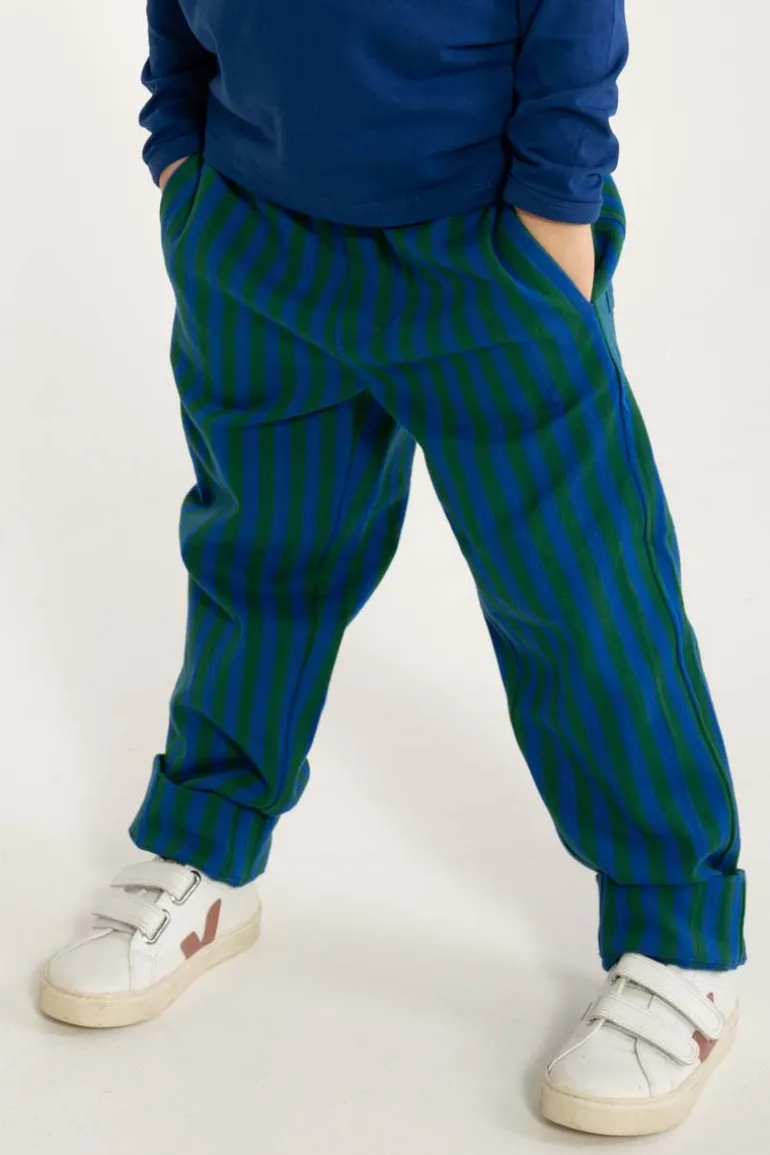 Danefæ Danefrede Stretch Canvas Pants Deep Blue/Dark Pine | Børn Bukser