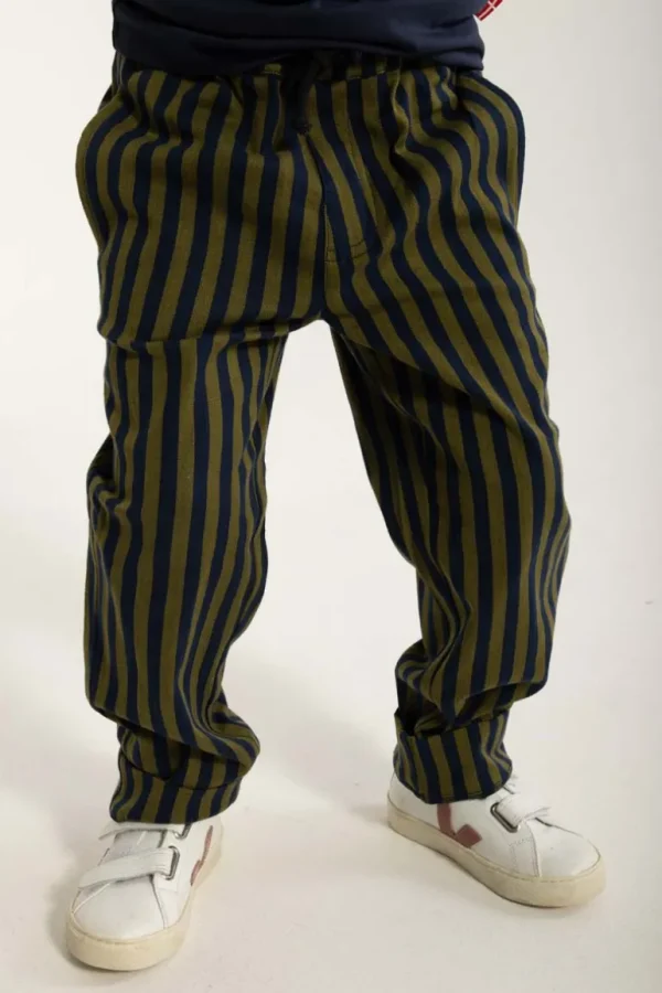 Danefæ Danefrede Stretch Canvas Pants Olive/Dark Navy | Børn Bukser