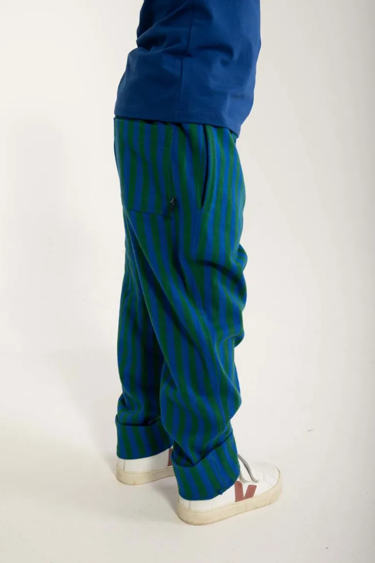 Danefæ Danefrede Stretch Canvas Pants Deep Blue/Dark Pine | Børn Bukser