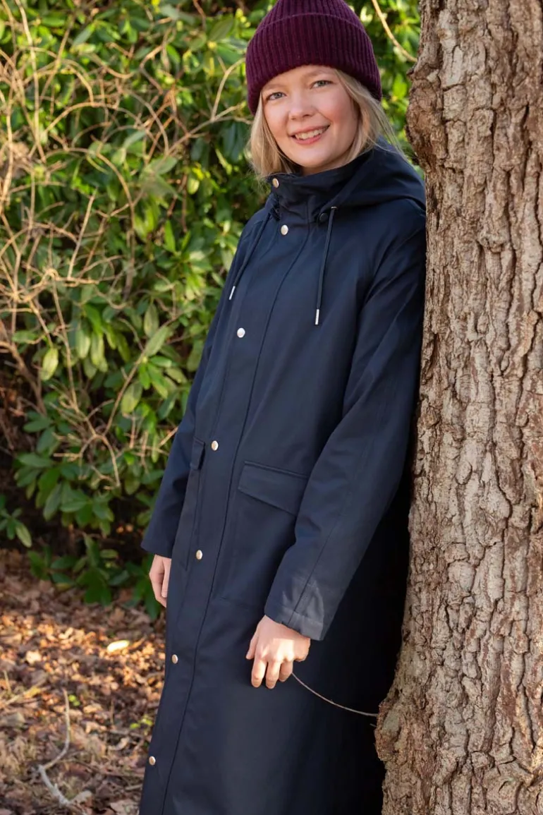 Danefæ Danegarden Raincoat Dark Navy | Dame Regnfrakker