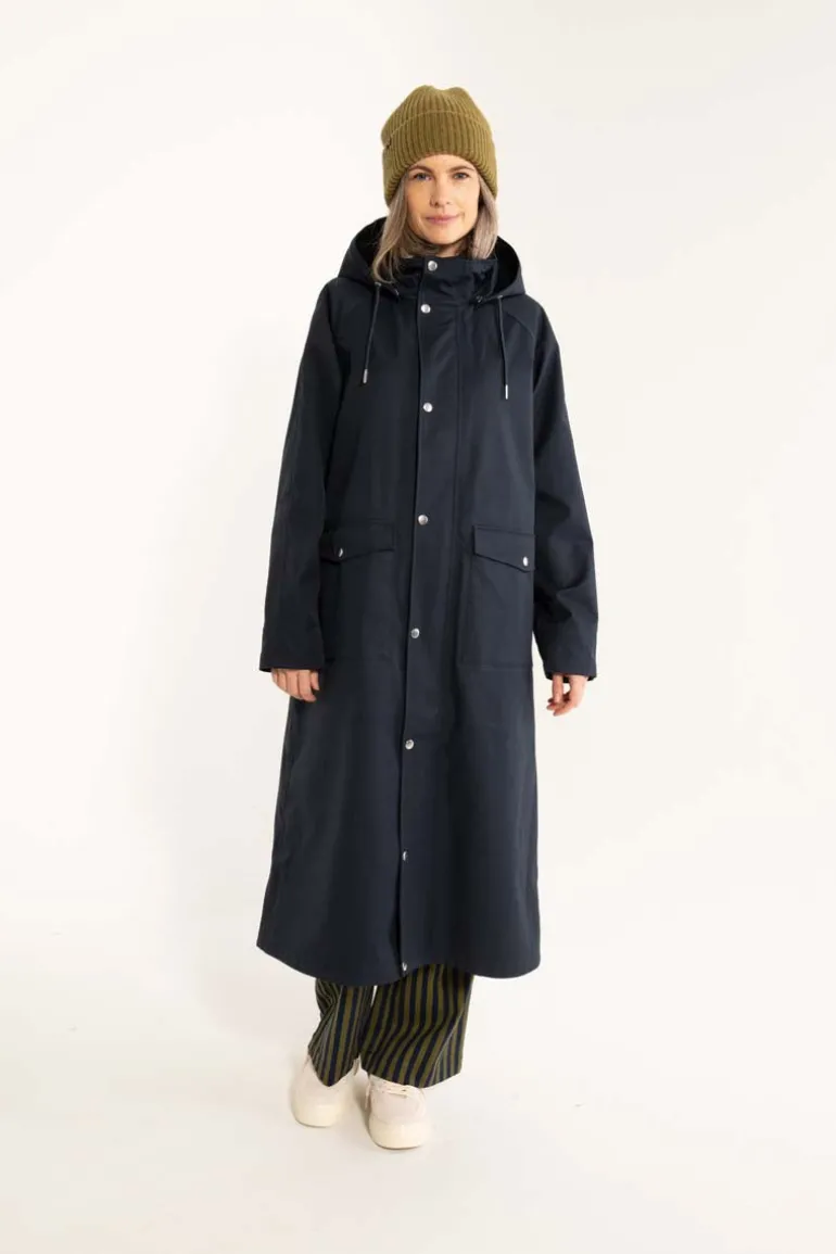 Danefæ Danegarden Raincoat Dark Navy | Dame Regnfrakker