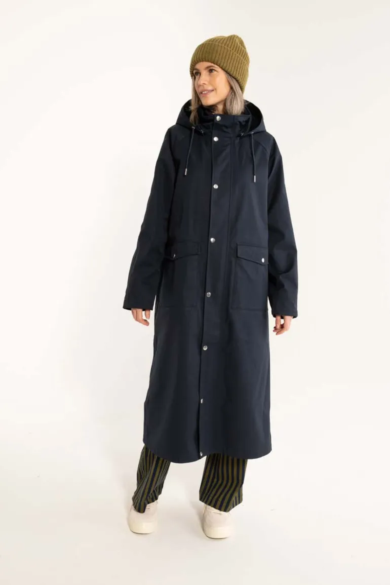 Danefæ Danegarden Raincoat Dark Navy | Dame Regnfrakker