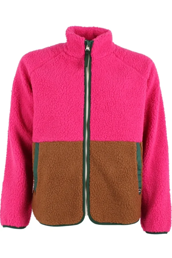 Danefæ Danegreatness Fleece Jacket Bright Pink/Tobacco | Dame Fleece