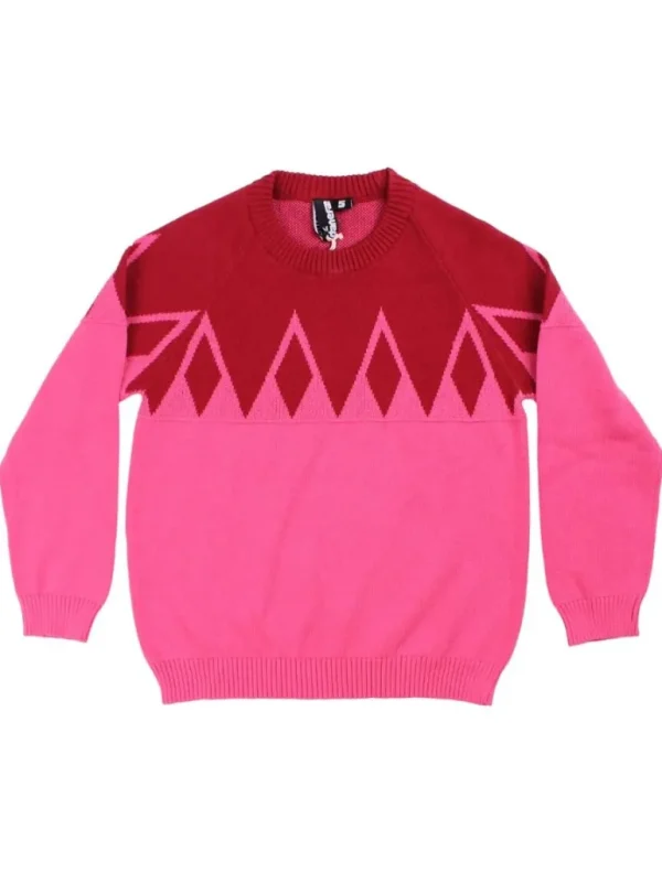 Danefæ Daneheaven Sweater Dk Red/Rasberry Sorbet | Børn Strik