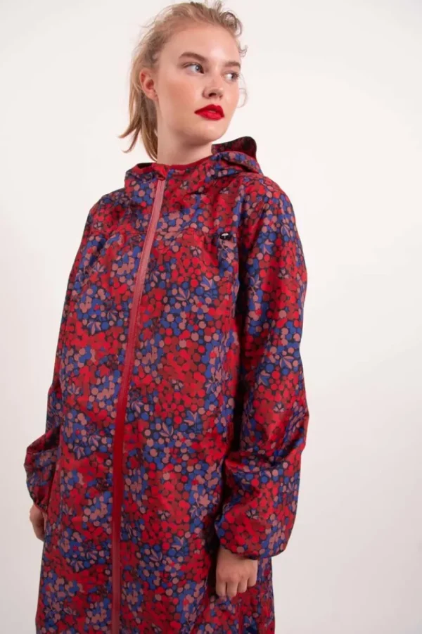 Danefæ Danehelen Rainjacket Berrygood Blue | Dame Regnfrakker