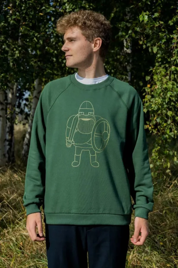Danefæ Danehjalmer Crew Neck Sweat Deep Green RAGNAR UNICO | Sweatshirts
