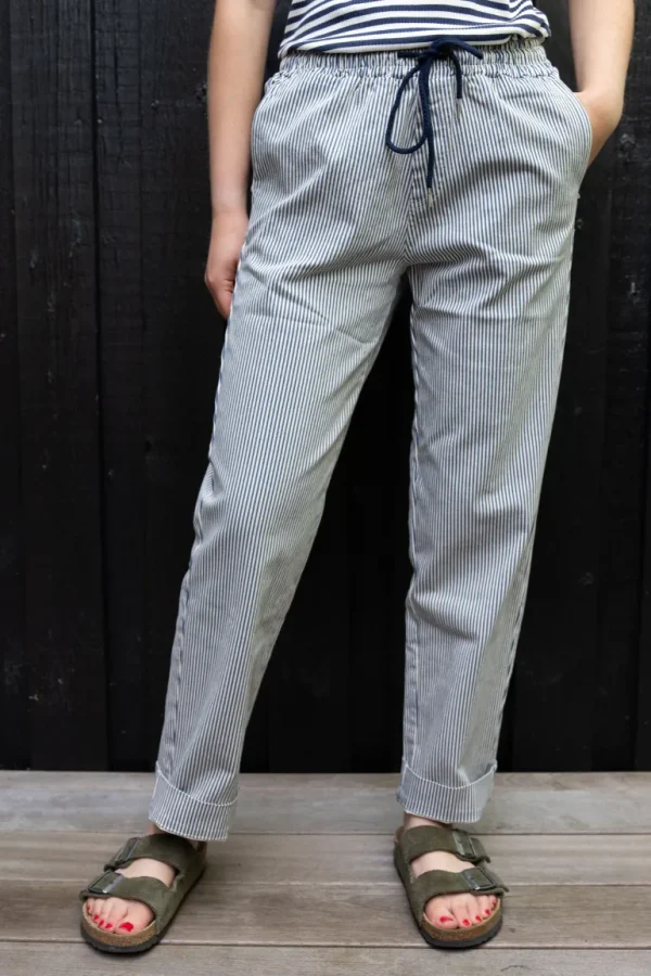 Danefæ Daneholm Stretch Canvas Pants Dk Navy/Chalk | Dame Bukser
