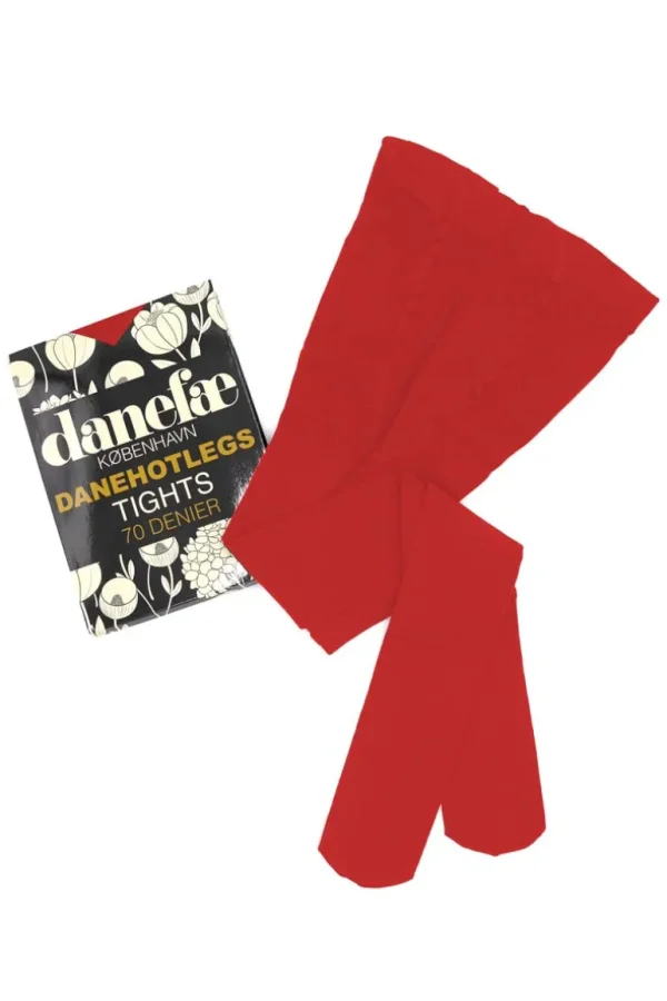 Danefæ Danehot Legs Tights 70den Aurora Red | Dame Strømpebukser