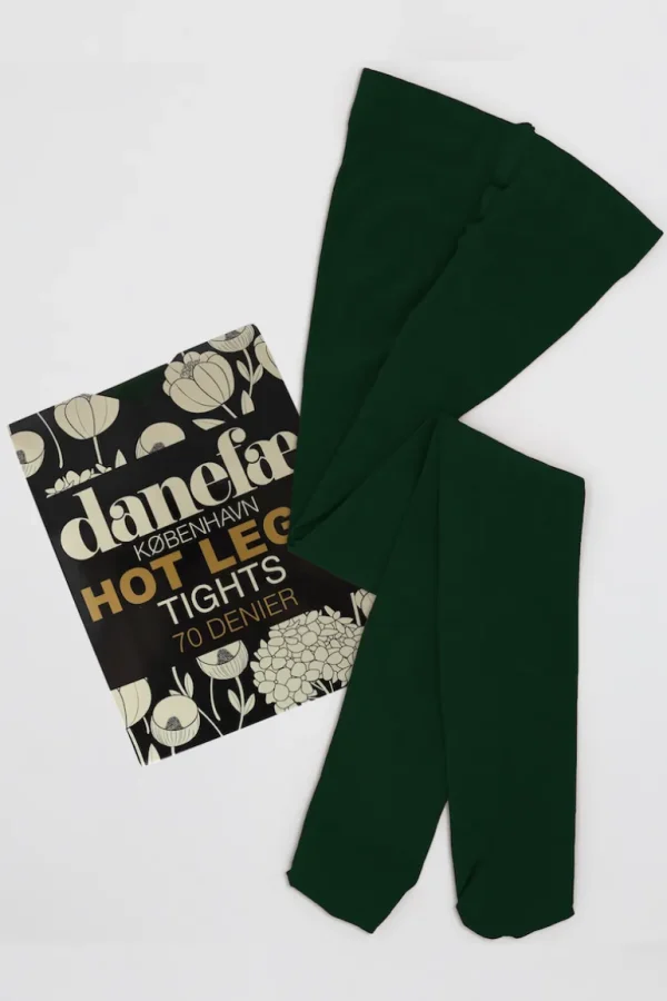 Danefæ Danehot Legs Tights 70den Deep Green | Dame Strømpebukser