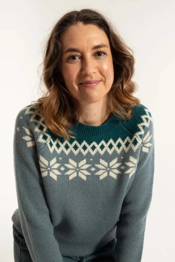 Danefæ Danehytte Wool Sweater Blue Grey | Dame Strik