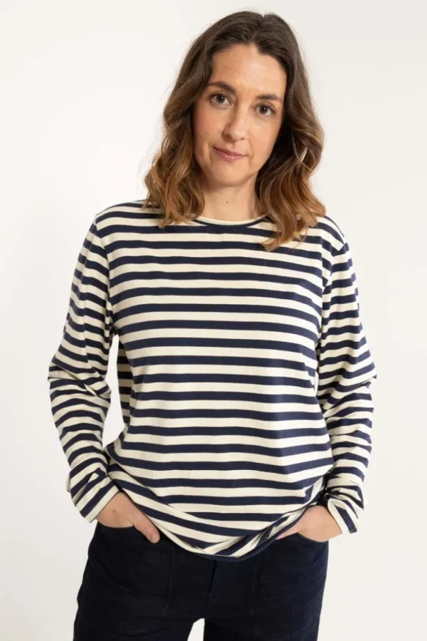 Danefæ Danejubii LS Modal Tee Dark Navy/Chalk | Dame Bluser