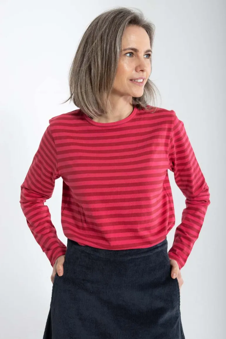 Danefæ Danejubii LS Modal Tee Rouge/Power Pink | Dame Bluser