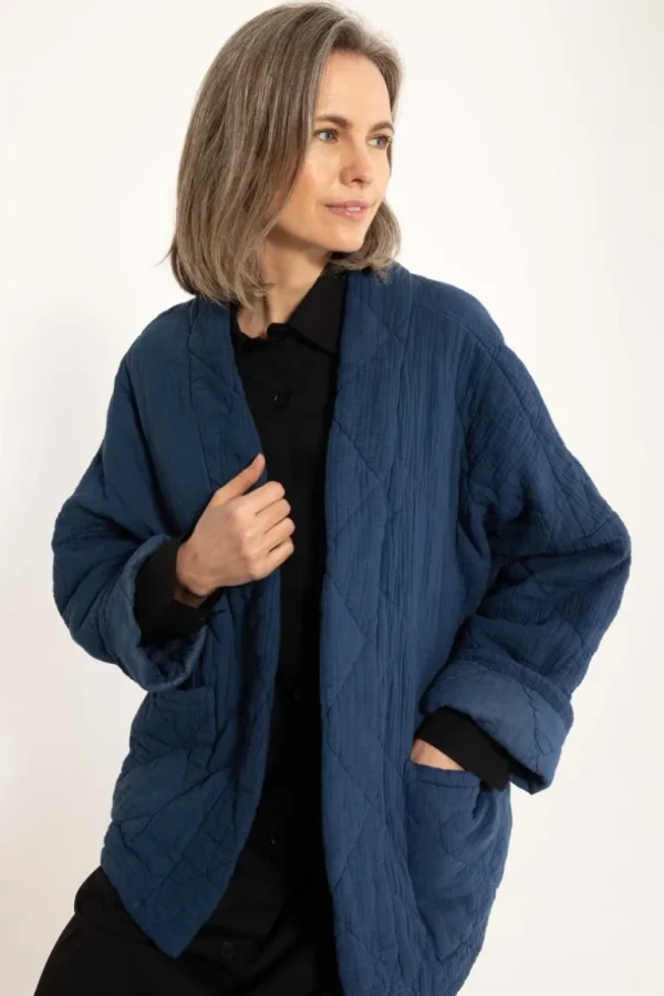 Danefæ Danekatrin Quilt Jacket Deep Blue | Dame Cardigan
