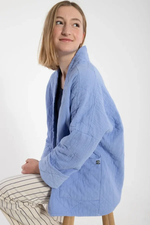 Danefæ Danekatrin Quilt Jacket Ice Blue | Dame Cardigan