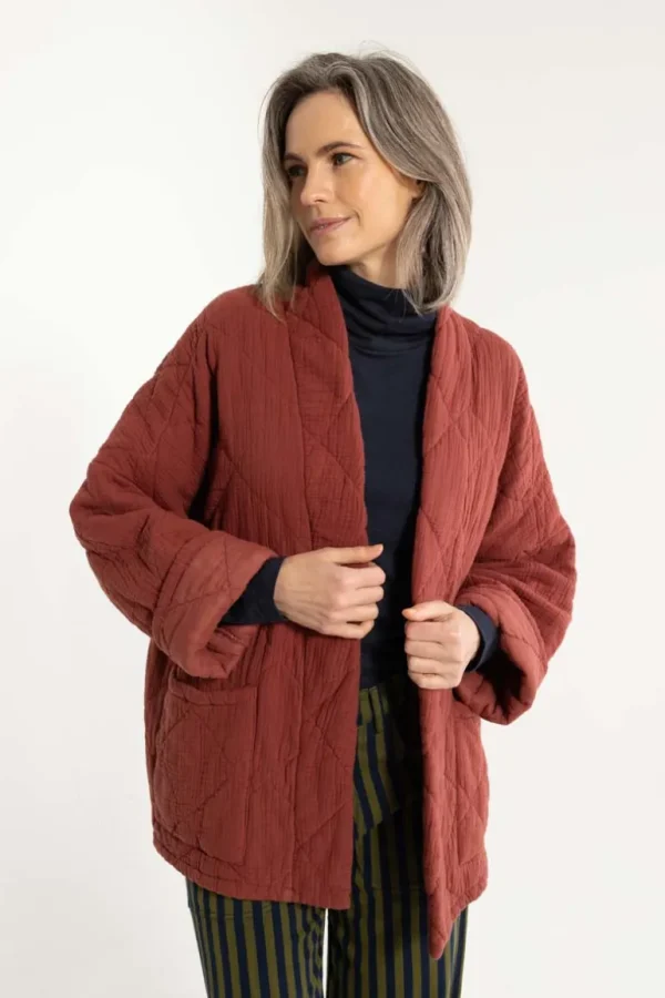 Danefæ Danekatrin Quilt Jacket Swedish Red | Dame Cardigan